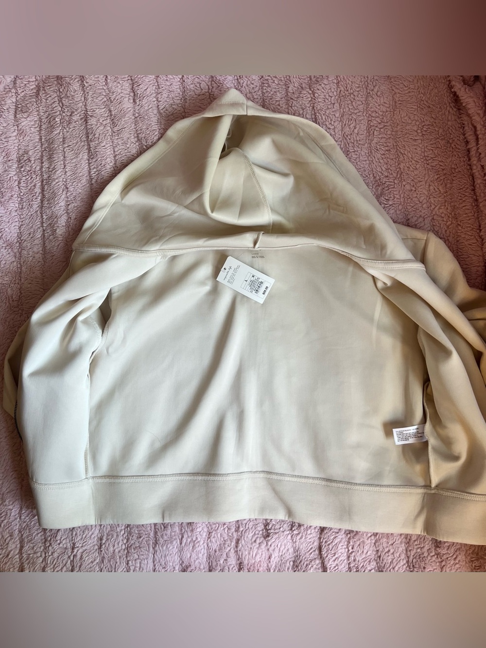 A New Day Cream Full-Zip Scuba Hoodie | Size Large | NWT | Fall Layering 🍂 - Picture 3 of 6